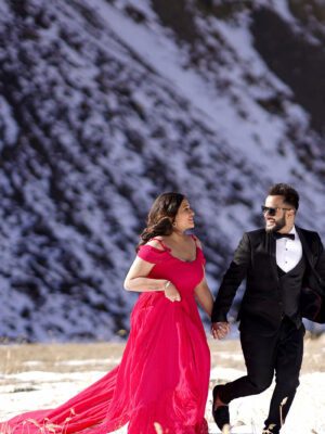 Rani Pink Georgette Infinity Trail Gown