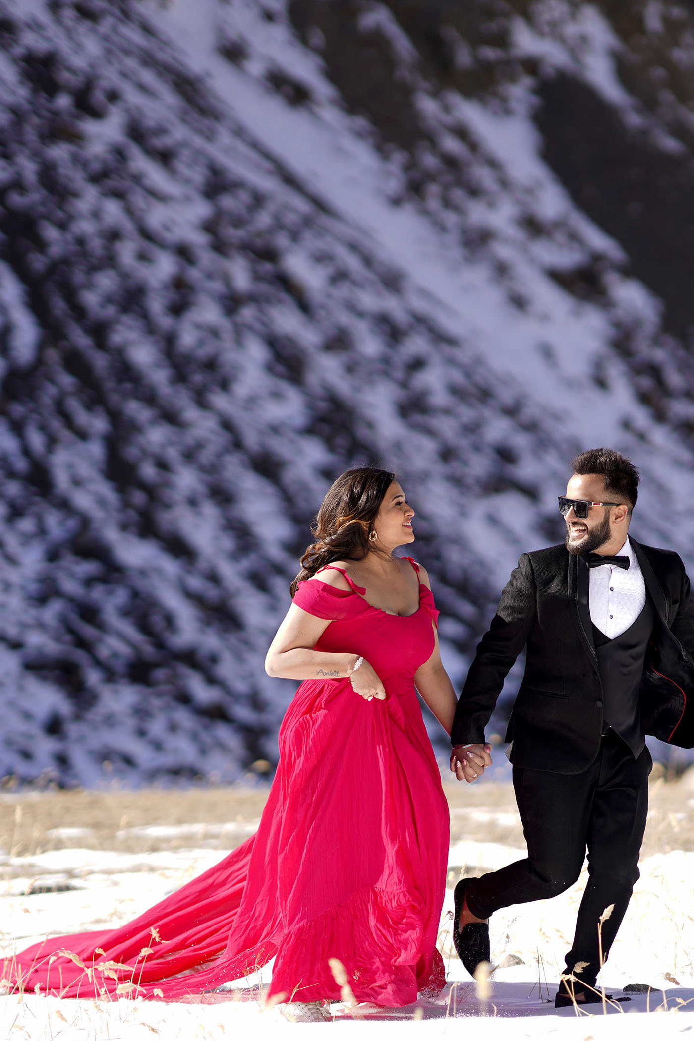 Rani Pink Georgette Infinity Trail Gown