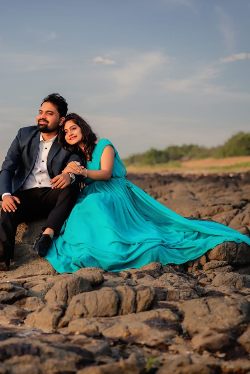 Turquoise Georgette Infinity Detachable Trail Gown